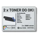 2-PAK Multibox Toner  do OKI B411 B431 MB461 MB471 MB491 44574702  zamiennik - 2