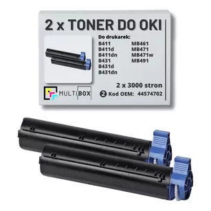 Toner do OKI B411 B431 MB461 MB471 MB491 44574702 2 pak zamiennik Multibox