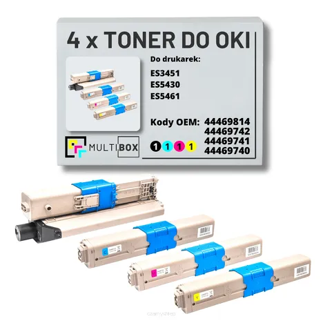 4-PAK Multibox Toner do OKI ES3451 ES5430 ES5461 black/cyan/magenta/yellow zamiennik