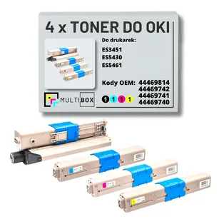 Toner do OKI ES3451 ES5430 ES5461 4-pak black/cyan/magenta/yellow zamiennik Multibox