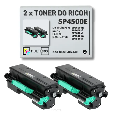 2-pak Toner do RICOH SP4500E 407340 Zamiennik Multibox