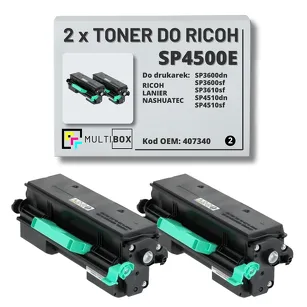 2-pak Toner do RICOH SP4500E 407340 Zamiennik Multibox