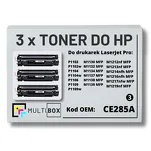 3-PAK Multibox Toner do HP CE285A 85A P1102 M1132 zamiennik - 3
