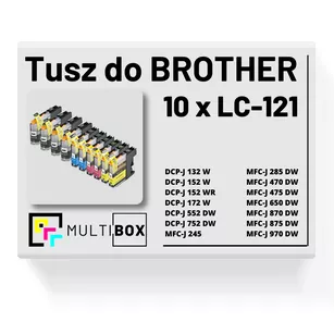 10-pak Tusz do BROTHER LC121 Multibox