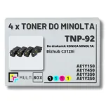 4-PAK Multibox Toner do KONICA MINOLTA TNP92 AE1Y150 AE1Y450 AE1Y350 AE1Y250 BIZHUB C3120i 6.0K/3x4.0K CMYK zamiennik - 2