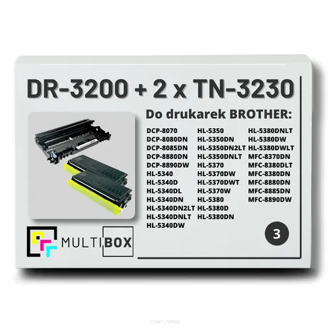 3-PAK Multibox 2x Toner + 1x Bęben do BROTHER TN3230 DR3200 zamiennik