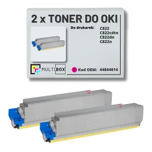 2-PAK Multibox Toner do OKI C822 44844614 magenta zamiennik