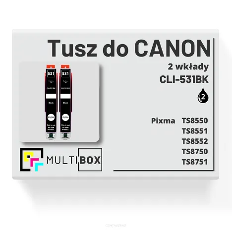 Tusz do CANON CLI-531BK 2-pak black zamiennik Multibox