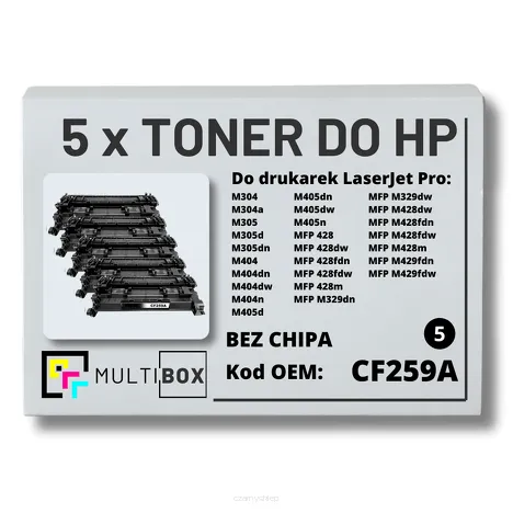 5-PAK Multibox Toner do HP CF259A 59A LaserJet Pro M304 M404 M428 zamiennik