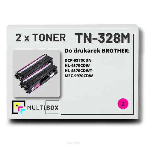 2-PAK Multibox Toner do BROTHER TN328M Magenta zamiennik