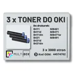 3-PAK Multibox Toner do OKI B411 B431 MB461 MB471 MB491 44574702  zamiennik - 2