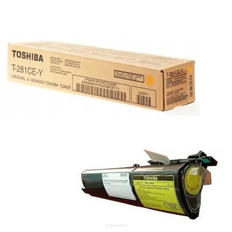 EOL TOSHIBA toner T-281CEY żółty oryginalny 6AK00000107 10000 stron.