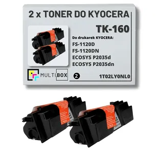 2-pak Toner do KYOCERA TK-160 1T02LY0NL0 FS1120D ECOSYS P2035D 2x2.5K Multibox zamiennik
