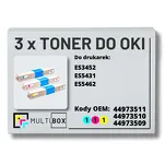 3-PAK Multibox Toner do OKI ES3452 ES5431 ES5462 cyan/magenta/yellow zamiennik - 2