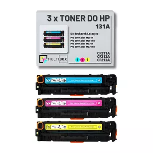 Toner do HP 131A 3-pak CMY CF211A CF212A CF213A zamiennik Multibox