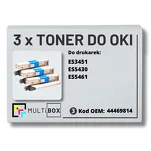 3-PAK Multibox Toner do OKI ES3451 ES5430 ES5461 44469814 black zamiennik - 2