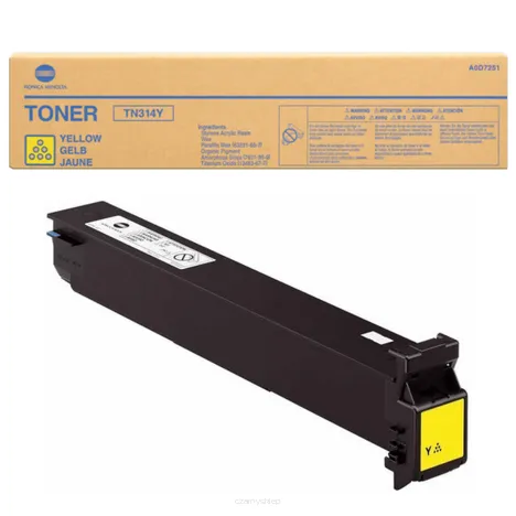 EOL KONICA MINOLTA toner TN-314Y A0D7251 żółty oryginalny 20000 stron