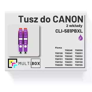 Tusz do CANON CLI581PBXL 2-pak photo blue zamiennik Multibox