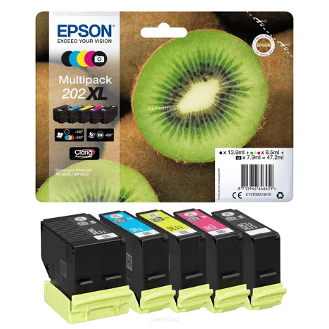 Epson tusz 202XL T02G7 C13T02G74010 5-pak oryginalny cyan / magenta / yellow / black / photo black