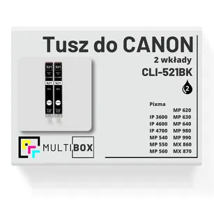 Tusz do CANON CLI-521BK 2-pak black zamiennik Multibox