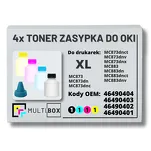 4-PAK Multibox Tonery zasypki do OKI MC873 MC883 XL 15,0K/3x10,0K - 2
