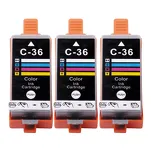 3-PAK Multibox Tusz do CANON CLI36 color zamiennik - 2