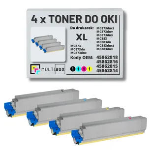 Toner do OKI MC873 MC883 4-pak XL black/cyan/magenta/yellow zamiennik Multibox