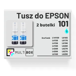 2-PAK Multibox Tusz do EPSON 101 T03V2 C13T03V24A cyan zamiennik