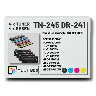 4x Toner do BROTHER TN-241 TN245 + 4x Bęben do BROTHER DR-241CL 8-pak CMYK Multibox zamiennik