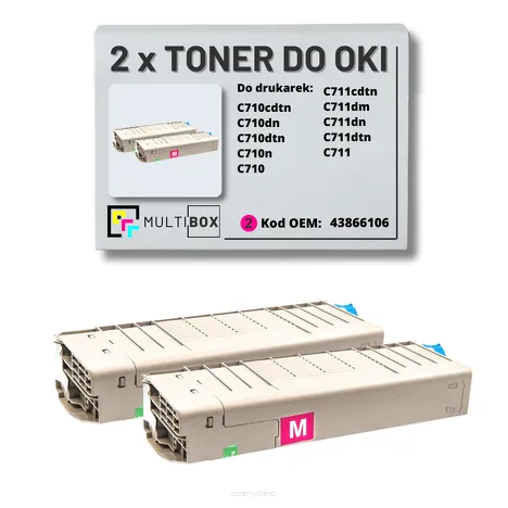 2-PAK Multibox Toner do OKI C710 C711 43866106 magenta zamiennik