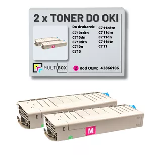 Toner do OKI C710 C711 43866106 2-pak magenta zamiennik Multibox