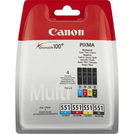 Canon oryginalny tusz CLI551 6509B009 black / cyan / magenta / yellow 4-pak