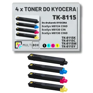 4-PAK Multibox Toner do KYOCERA TK8115 ECOSYS M8124 M8130 12,0K/3x6,0K CMYK zamiennik