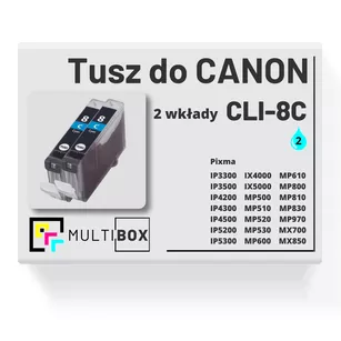 Tusz do CANON CLI8C 0621B001 2-pak cyan zamiennik Multibox