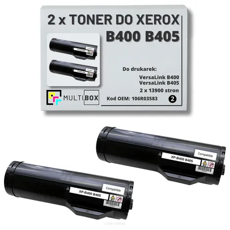 2-PAK Multibox Toner do XEROX B400 B405 106R03583 13.9K zamiennik