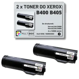 2-PAK Multibox Toner do XEROX B400 B405 106R03583 13.9K zamiennik