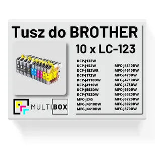 10-pak Tusz do BROTHER LC-123 Multibox