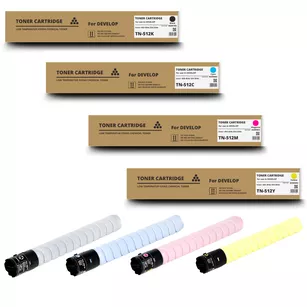 4 X Toner do DEVELOP TN512 CMYK Ineo+ 454 454e 554 554e Zamiennik