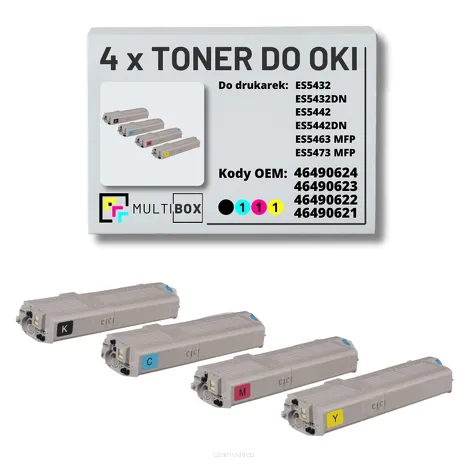 Toner do OKI ES5432 ES5463 4-pak black/cyan/magenta/yellow zamiennik Multibox