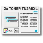 2-PAK Multibox Toner do BROTHER TN248XLC Cyan zamiennik - 2