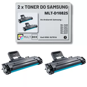 2-pak Toner do SAMSUNG ML1640 ML2240 MLTD1082S SU781A 1.5K Multibox Zamiennik