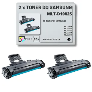 2-PAK Multibox Toner do SAMSUNG ML1640 ML2240 MLTD1082S SU781A 1.5K Zamiennik