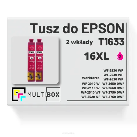 2-PAK Multibox Tusz do EPSON 16XL T1633 C13T16334010 magenta zamiennik