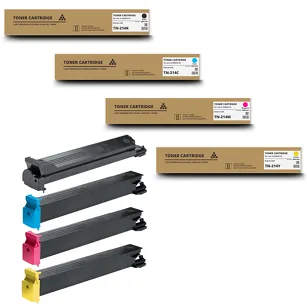 4-PAK Zamiennik Toner do KONICA MINOLTA TN214 CMYK Bizhub C200