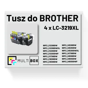 4-pak Tusz do BROTHER LC-3219XL Multibox