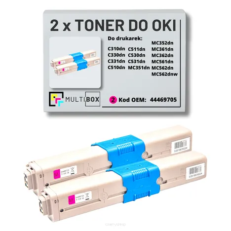 2-PAK Multibox Toner do OKI C310 MC362 MC562 44469705 magenta zamiennik