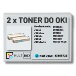 2-PAK Multibox Toner do OKI C5850 C5950 MC560 43865723 cyan zamiennik - 2