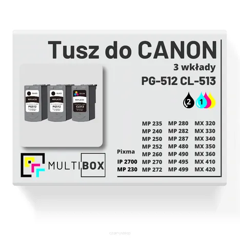 3-PAK Multibox Tusz do CANON PG512 CL513 black / color zamiennik