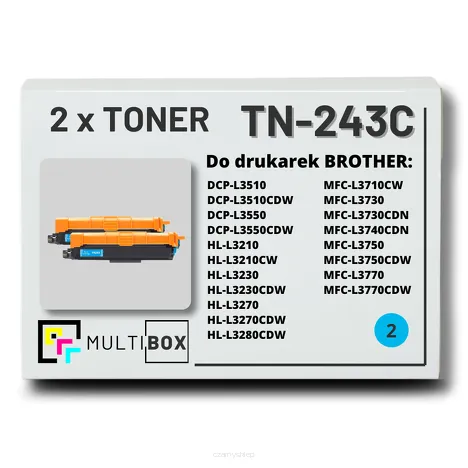 Toner do BROTHER TN-243C 2-pak Cyan Multibox zamiennik