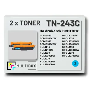 Toner do BROTHER TN-243C 2-pak Cyan Multibox zamiennik